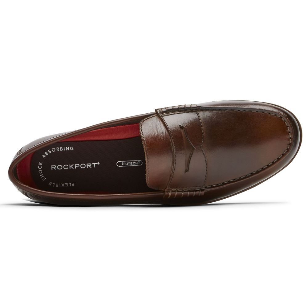 Rockport Mens Loafers Brown - Curtys Penny - UK 713-ARLFDY